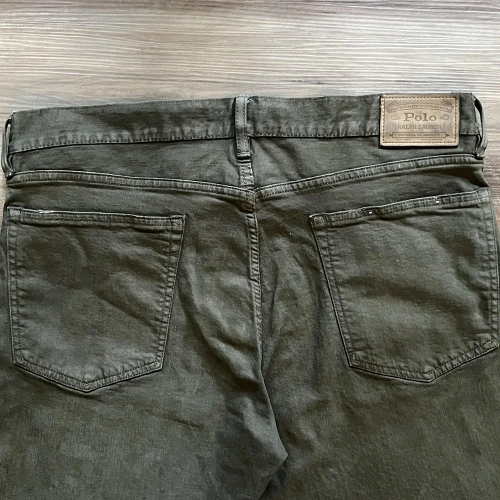 Polo Ralph Lauren Jeans Mens 32x31 Green Authentic Dungarees Slim Straight